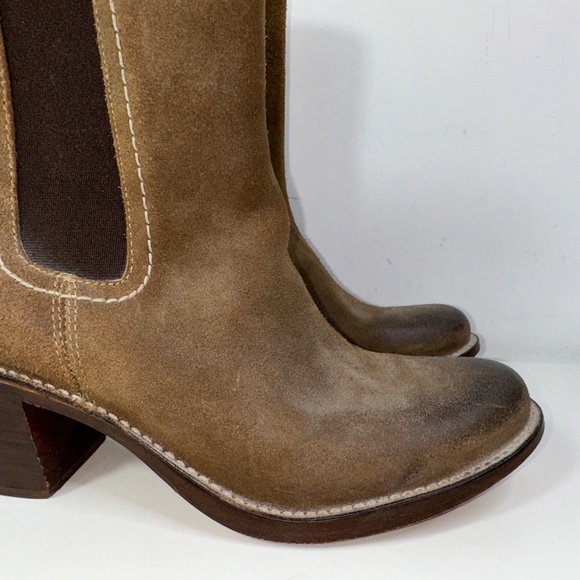 Fry Suede Chelsea Boots Aleksandra Zee Block Heel Women's Size 8 - Picture 4 of 16